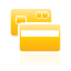 cards, credit, yellow icon