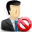delete, male, user icon