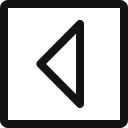 arrow, arrow left, left, square, stroke arrow svg vector icon