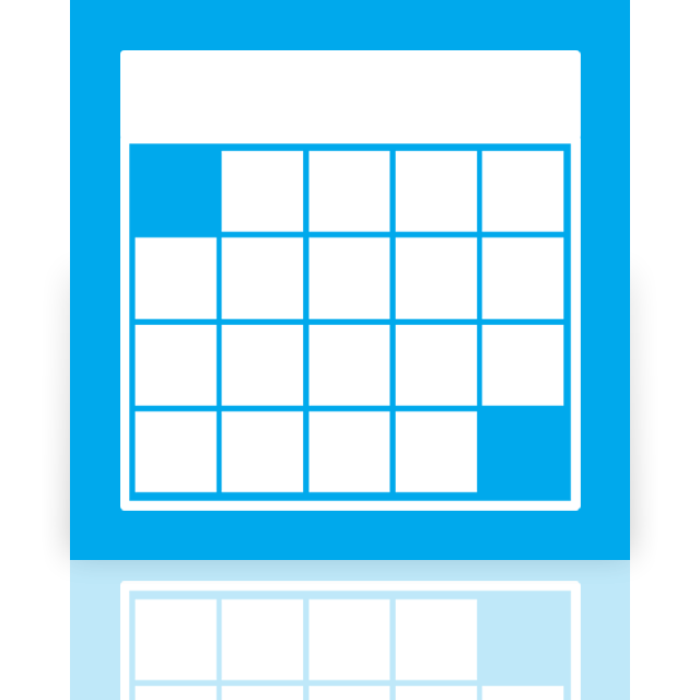 calendar, mirror icon