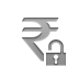 currency,sign,rupee,lock,open icon