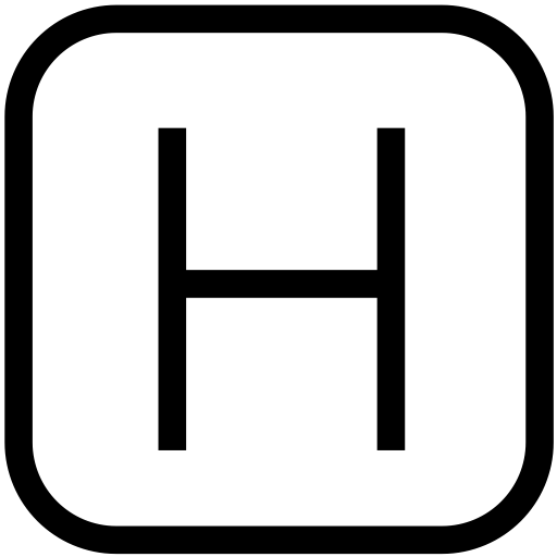 H Square svg vector icon