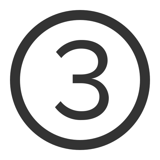 Digital Num3 Linear svg vector icon