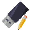 pen,drive,pencil icon
