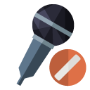 microphone,cancel icon