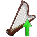 arpa,arpa up,up,instrument,ascend,rise,ascending,upload,increase icon
