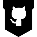 github, logo, media, social svg vector icon
