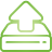 basic, drive, green, hard, upload icon