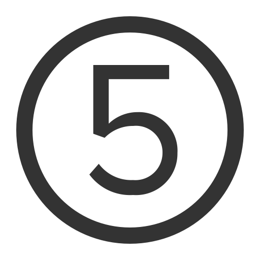 Digital Num5 Linear svg vector icon