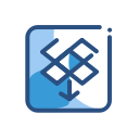 dropbox, media, network, social svg vector icon