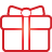 basic, gift, red icon