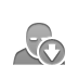 user,sleep,down icon