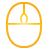 basic, mouse, yellow icon