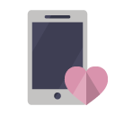 phone,heart icon