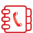 address, basic, book, red icon
