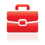 briefcase, red icon