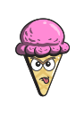 cartoon, cone, cream, emoji, ice svg vector icon
