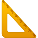 ruler, triangle icon