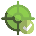 aim,checkmark icon