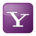 box, lilac, social, yahoo icon