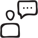 bubble, chat, communication, network, support, talk, user svg vector icon