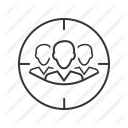 audience, audience targeting, marketing, optimization, target audience, target market, targeting icon