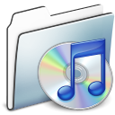 itunes,folder,graphite,smooth icon