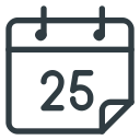 calendar, christmas, date, december svg vector icon