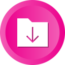 arrow, down, download, downloading, files, folder, inbox svg vector icon