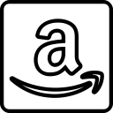amazon, outline, social svg vector icon
