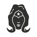 female superhero, girl something, justice league, wonder woman svg vector icon