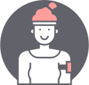 avatar, female, person, profile, runner, woman svg vector icon