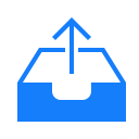 inbox, upload svg vector icon