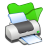 folder,green,printer,print icon