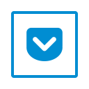 media, network, pocket, share, social, square svg vector icon