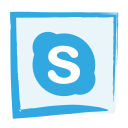 media, skype, social svg vector icon
