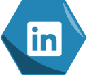 hexagon, job, linkedin, media, networking, social svg vector icon