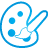 basic, blue, color, palette icon