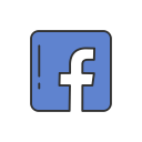 facebook, facebook button, facebook logo, social media svg vector icon