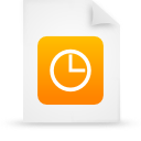 document, file, orange, paper icon