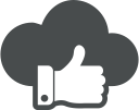cloud, cloud computing, like, thumb, up svg vector icon