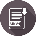 extensiom, file, file format, mkv svg vector icon