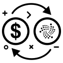 coin, crypto, cryptocurrency, currency, iota, money svg vector icon