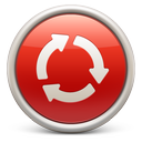 isync, red, soda icon