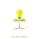 bellsprout, grass, kanto, pokemon svg vector icon