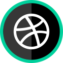dribbble, logo, media, online, social svg vector icon
