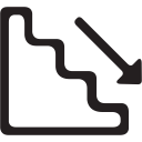 emergency, floor, staircase, stairs svg vector icon