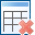 table,delete,del,remove icon