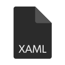 extension, file, format, xaml svg vector icon