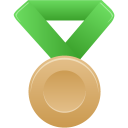 bronze,metal,green icon